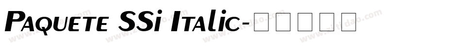 Paquete SSi Italic字体转换